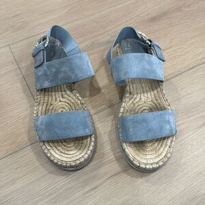 Marc Fisher blue suede sandals